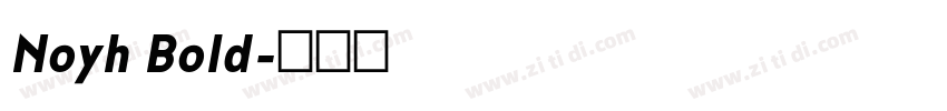 Noyh Bold字体转换